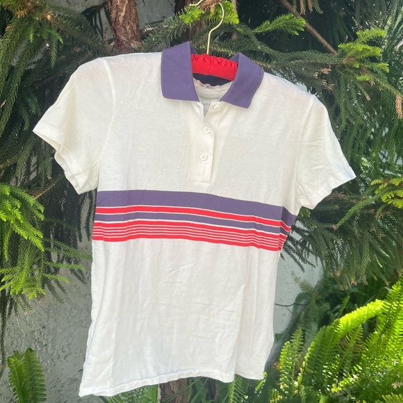 GANT Ruggers Women’s Polo Shirt with Purple and Red Stripes - Picture 8 of 12